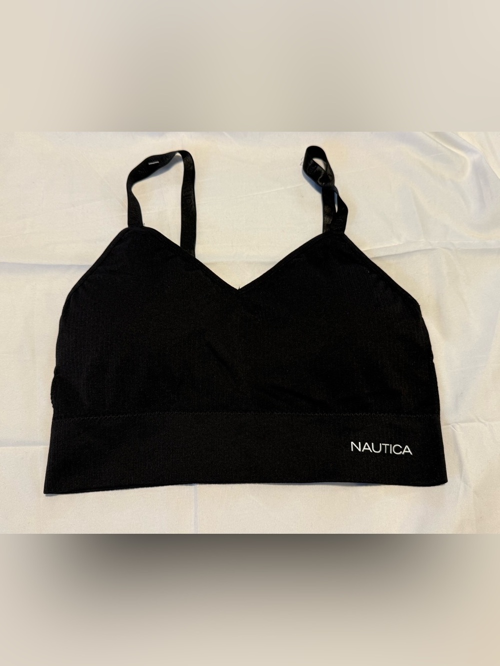 Nautica Black Wireless Bralette / Sports bra - Size 2X New